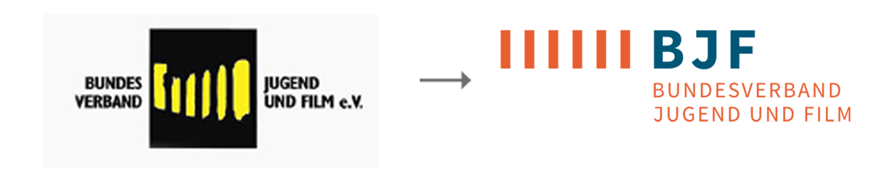 Corporate Design, Implementierung – BJF Bundesverband Jugend und Film 2 BJF LOGO – vorher nacher