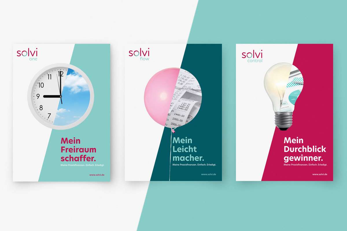DBF DesignbueroFrankfurt Solvi Branding Plakat Keyvisuals