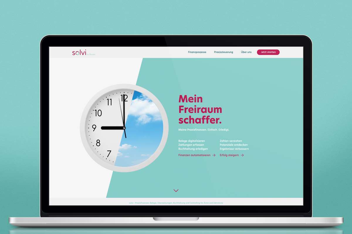 DBF DesignbueroFrankfurt Solvi Branding Website Desktop Start