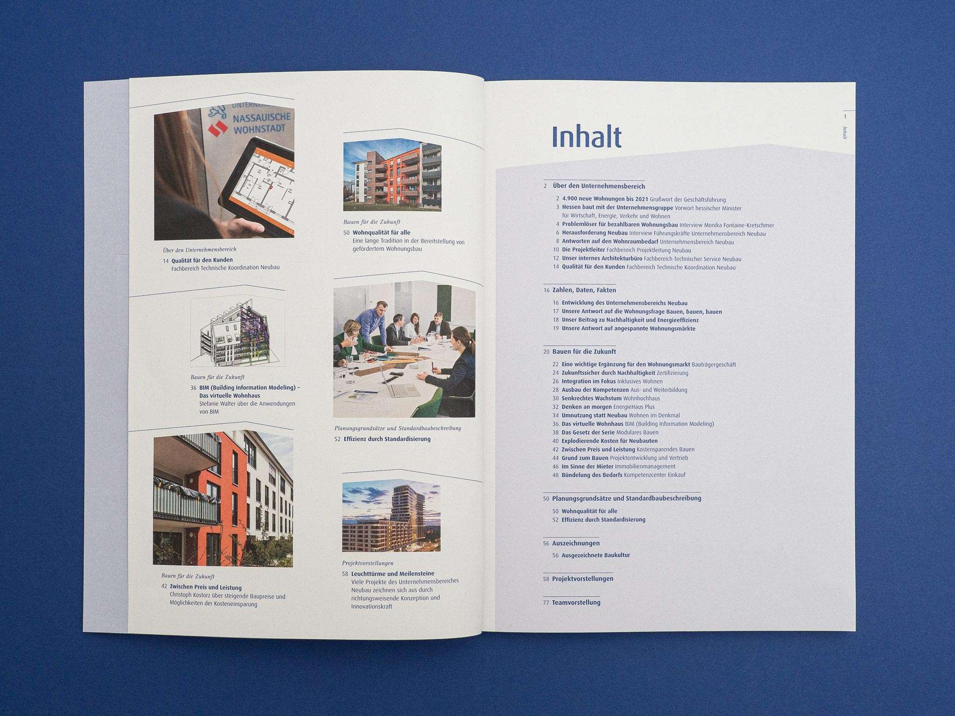 Wohnungsbau für alle – Unternehmensgruppe Nassauische Heimstätte I Wohnstadt 5 nh broschuere neubau wohnungsbau doppelseite 0 1