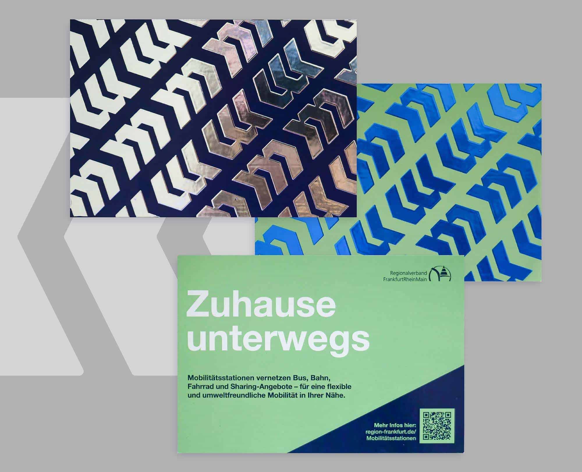 Logo und Corporate Design für Mobilitätsstationen – Regionalverband FrankfurtRheinMain 10 10 dbf Mobilitaetsstationen Postkarten