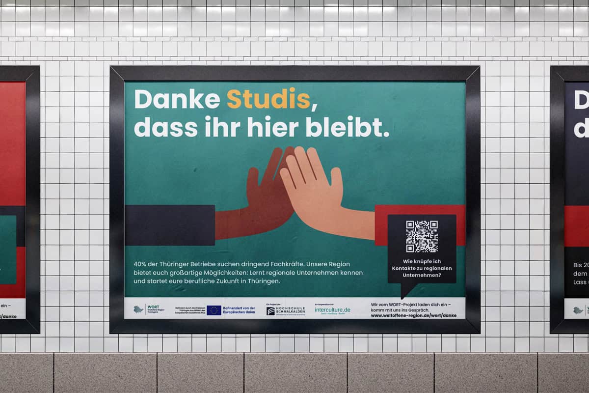 dbf kampagne WORT Danke Plakate Studis