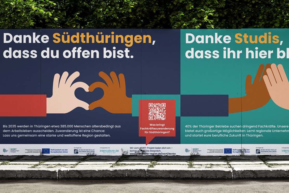 dbf kampagne WORT Danke Plakate Suedthueringen